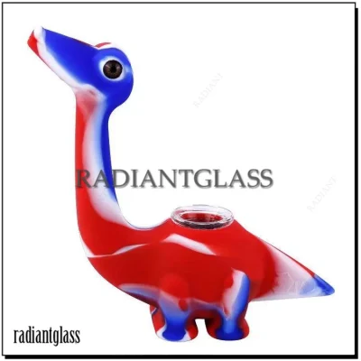 Forma de dinosaurio silicona agua tubería aceite Rig Smokeshop fumar tubería Accesorios para fumar