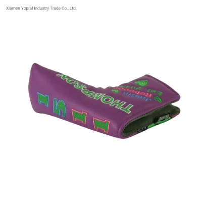 Los bordados de dinosaurios fuerte imán PU cubierta de Golf Golf Putter Headcover Blade