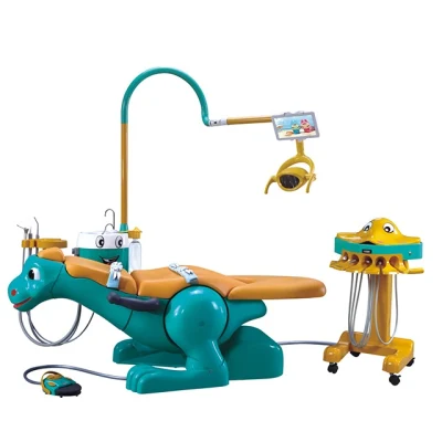  Los niños de la unidad de medicina barata Dental de Venta caliente de dibujos animados para niños dinosaurio lindo sillón dental en venta