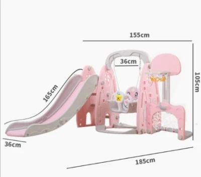 Dibujos animados Dinosaur niños Slide and Swing combinación Juguetes y Playpens