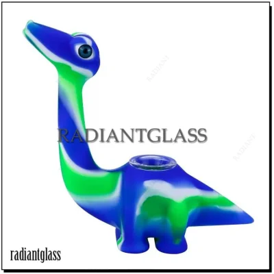 Forma de dinosaurio silicona agua tubería aceite Rig Smokeshop fumar tubería Accesorios para fumar