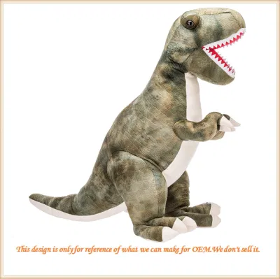 Verde de peluche suave de dinosaurio de juguete de peluche para niños