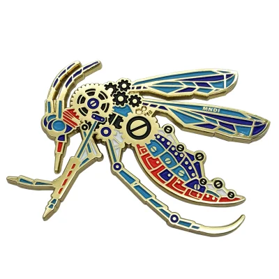  El Agujero perforado promoción exquisito diseño personalizado de chapado brillante Nickle PIN (Pin como esmalte-048)