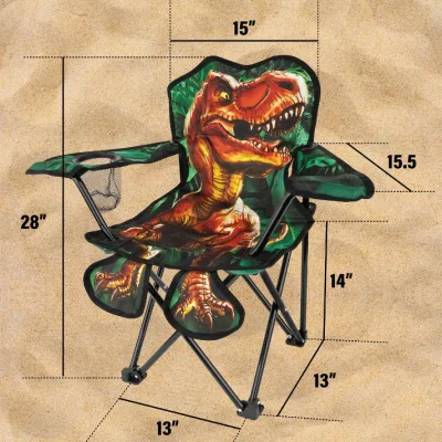 Dinosaurio al aire libre Camping plegable portones Bolsa de transporte incluyen sillas de playa de malla