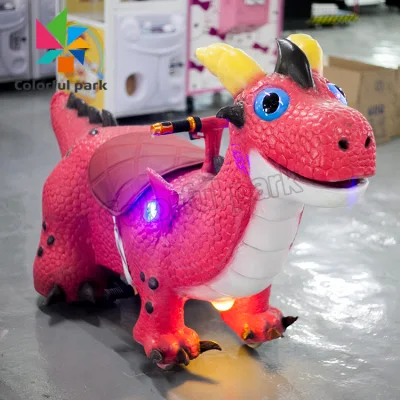 2022 Rojo dinosaurio animatrónico Ride coche para el parque de diversiones para niños
