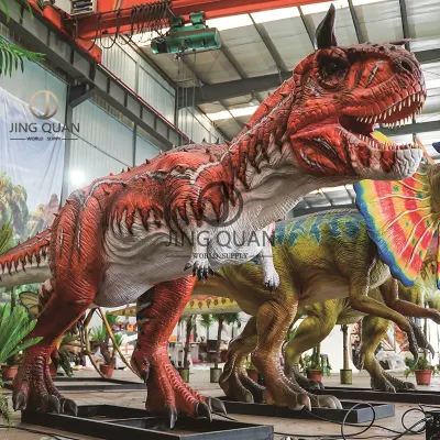 Bovidosaurus Animatronics Dinosaur Amusement Park Equipment Estatua postura realista en movimiento Diseño Dinosaur