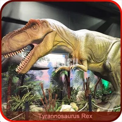 Control remoto para la exhibición de dinosaurios