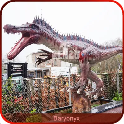 Dino al aire libre el Equipo de Parque de esculturas de dinosaurios de fibra de vidrio.