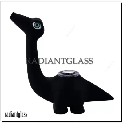 Forma de dinosaurio silicona agua tubería aceite Rig Smokeshop fumar tubería Accesorios para fumar