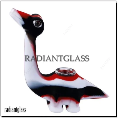 Forma de dinosaurio silicona agua tubería aceite Rig Smokeshop fumar tubería Accesorios para fumar