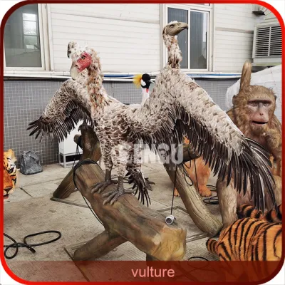  3D Estatua de animales artificiales Tamaño de vida Animatrónica Vulture