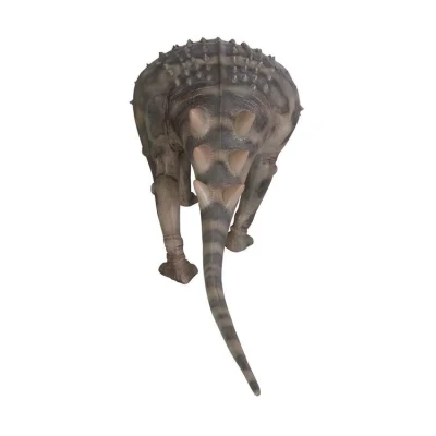Naves Venta caliente estatua Polyresin moderna estatua de Animal House Decoration Minmi Ankylosaurs estatua de Dinosaurios a escala