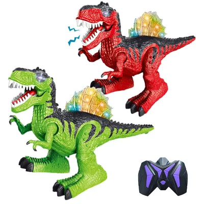 A 2,4 Ghz, 8RM RC electrónica dinosaurio Tyrannosaurus con batería recargable del robot de control remoto los dinosaurios al caminar y rugientes