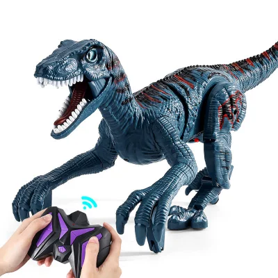 Canal 8 2.4G Jurassic Velociraptor juguetes imita los sonidos de caminar y los dinosaurios dinosaurio de Control Remoto Juguetes