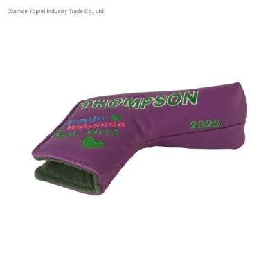 Los bordados de dinosaurios fuerte imán PU cubierta de Golf Golf Putter Headcover Blade