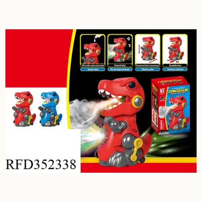  Multi-funcional eléctrico caminar Dinosaurio juguete spray Dinosaurio con luz y. Música
