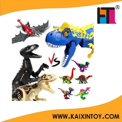 Los grandes bloques de construcción de dinosaurios de Jurassic Tyrannosaurus Rex para niños rompecabezas Puzzle de bloques de edificio de la Asamblea juguetes Dinosaurios