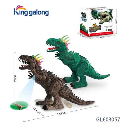  Eléctrico Tyrannosaurus Rex Toys imita caminar y sonidos Dinosaurs Toys Dinosaurio de huevo nacido eléctrico con proyector de sonido y luz