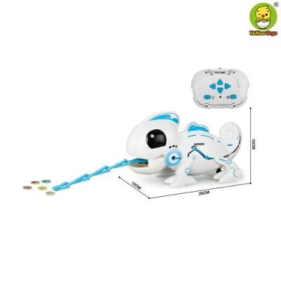  2,4G Control remoto Chameleon Dinosaur Toy con Luz de colores y. Sonido