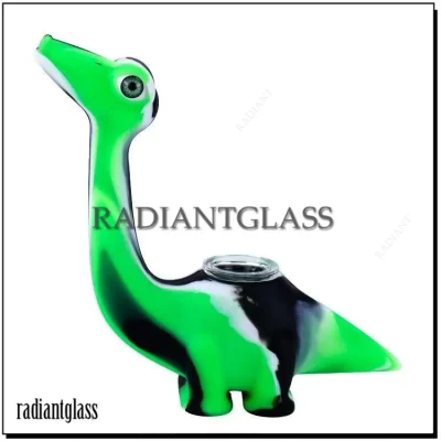 Forma de dinosaurio silicona agua tubería aceite Rig Smokeshop fumar tubería Accesorios para fumar