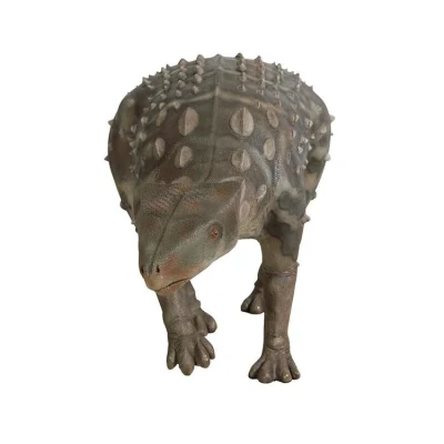 Naves Venta caliente estatua Polyresin moderna estatua de Animal House Decoration Minmi Ankylosaurs estatua de Dinosaurios a escala