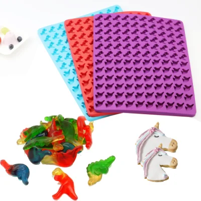 Dinosaurio y Unicorn gomosa de silicona moldes fácil Demold