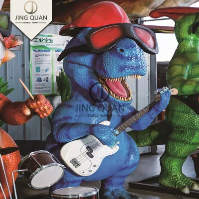 Bajo-tocando Tyrannosaurus Carton Animación Dinosaurio más populares Parque aventurero Dinosaurio Jardín de infancia del parque urbano