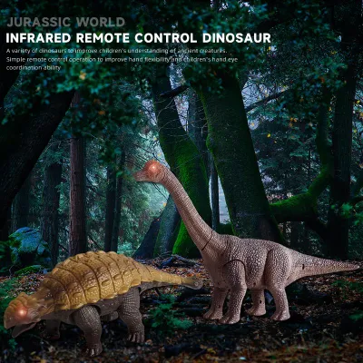 Los niños caminando Ankylosaurus Triceratops juguete Robot Tanystropheus se encuentran como modelo animal de Control remoto por infrarrojos de plástico de dinosaurios de RC