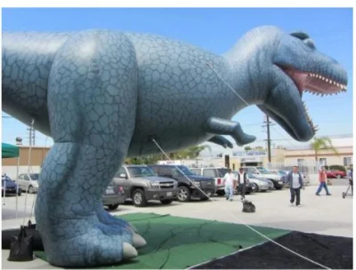 2023 Nuevo Gigante Inflatable realista T-Rex Dinosaurio Gris