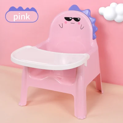 Silla de plástico para bebé Dinosaur silla de bebé Cartoon silla de bebé Alimentación de niño Trona