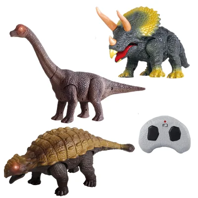 Los niños caminando Ankylosaurus Triceratops juguete Robot Tanystropheus se encuentran como modelo animal de Control remoto por infrarrojos de plástico de dinosaurios de RC