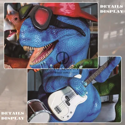 Bajo-tocando Tyrannosaurus Carton Animación Dinosaurio más populares Parque aventurero Dinosaurio Jardín de infancia del parque urbano