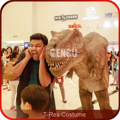 Disfraz de dinosaurio T Rex de silicona Disfraz de dinosaurio de goma de silicona