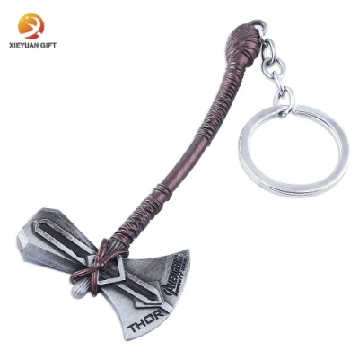  Logotipo personalizado mayorista 3D llave cadena Cool Keyholder Dinosaur Faux Cuero Protector Dental Pareja Toyota Llavero aleación Metal Llavero