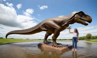  Exterior Alta calidad Cast Gran Metal Dinosaurio Escultura Bronce Dragón Estatua