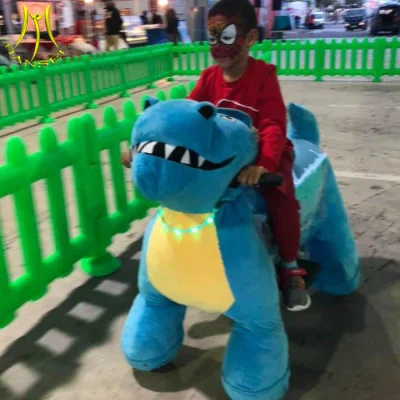  Hansel Parque de Atracciones Paseo en Dinosaurio Eléctrico para Niños Paseo en Caballo con 4 Ruedas