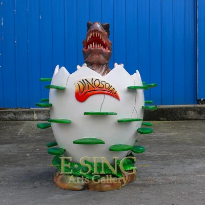  La resina de gran tamaño Wholesales Decoración Animal dinosaurio de fibra de vidrio de la escultura al aire libre para la decoración de jardín estacionamiento