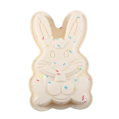 Silicona huevos de Pascua huevos de dinosaurio Conejo Cake Herramientas de hornear Cake Molde