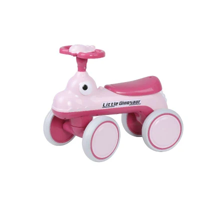  Cartoon Dinosaur Four-Wheel Balance de coches Anti-Rollover Walker Mother-and-Baby Scooter Fabricantes