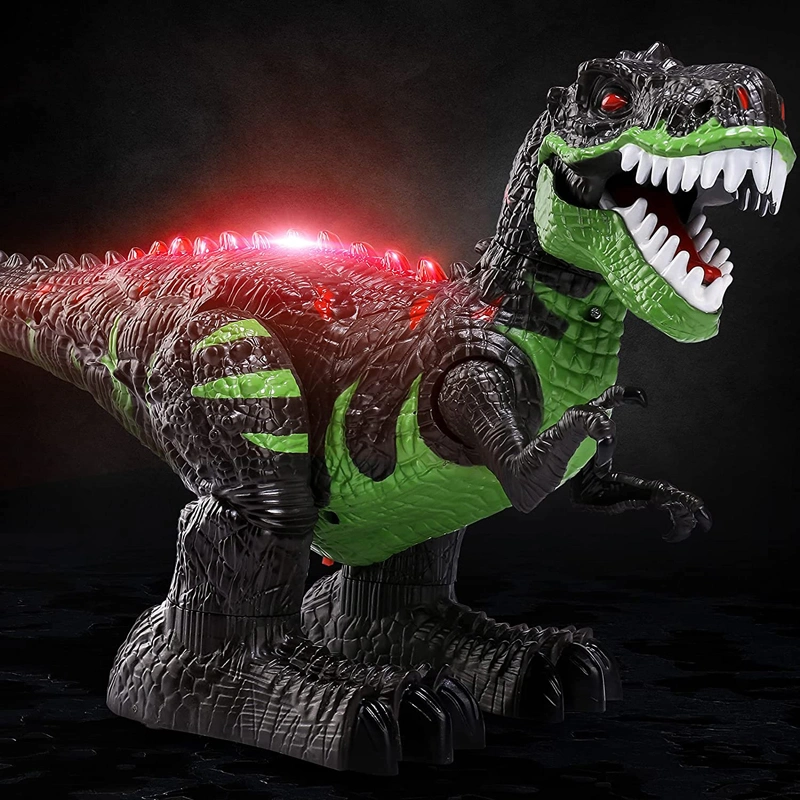 2.4G 8 Channel Remote Control Simulation Dinosaurs T-Rex Toys Electric Walking Robot Dinosaur with LED Lights &amp; Sounds for Boys Gifts