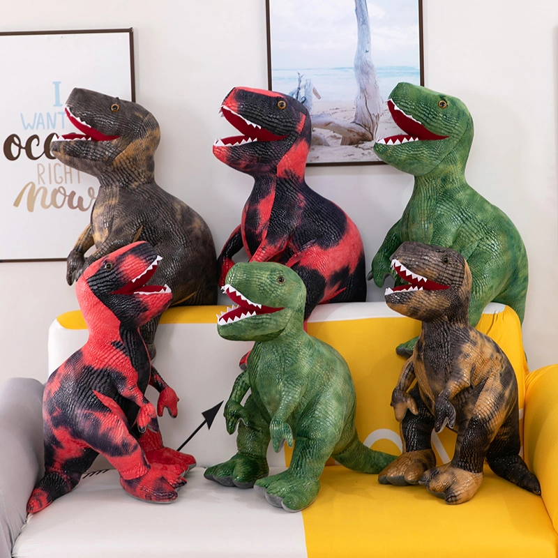 Promotion Gift Custom Cute Stuffed Green Plush Stuffed Dinosaur 57cm 80cm 100cm Realistic Plush Dinosaur Toys