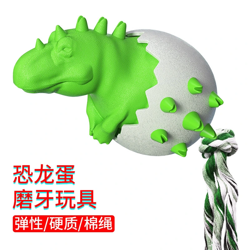 Pet Supplies Dinosaur Egg Dog Molar Stick Chewing Resistant Rubber Dog Toothbrush Dog Toy