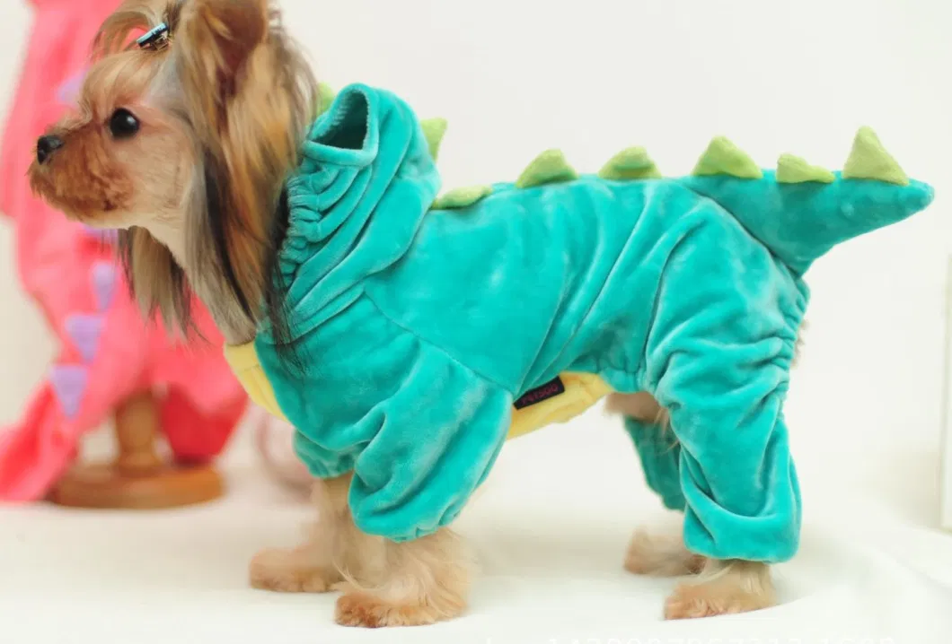 Design Quality Pet Holloween Pup Dinosaur Costume Dog Clothes