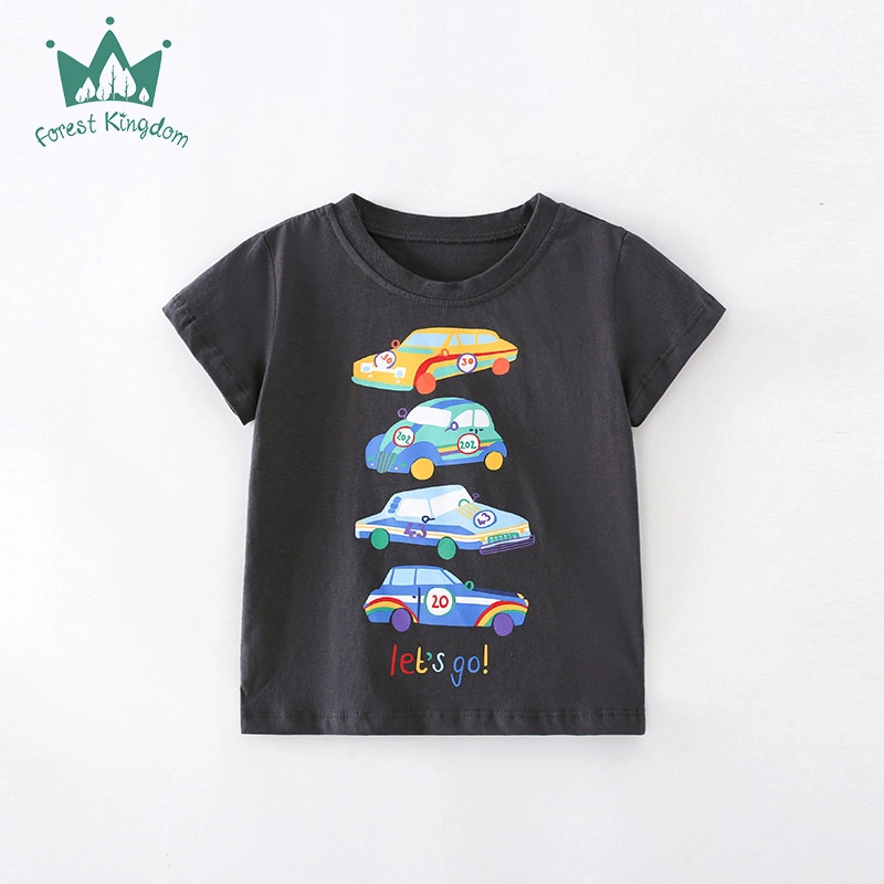 Summer New Boys Dinosaur Cotton Bottom Shirt Multi Style Short Sleeve T-Shirt