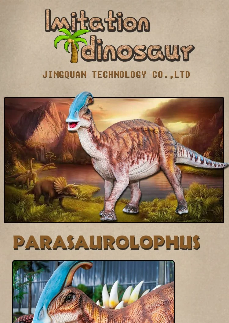 Animatronics Dinosaur Parasaurolophosaurus Jurassic World Decorations Realistic Robot Animatronic Dinosaur Amusement Park