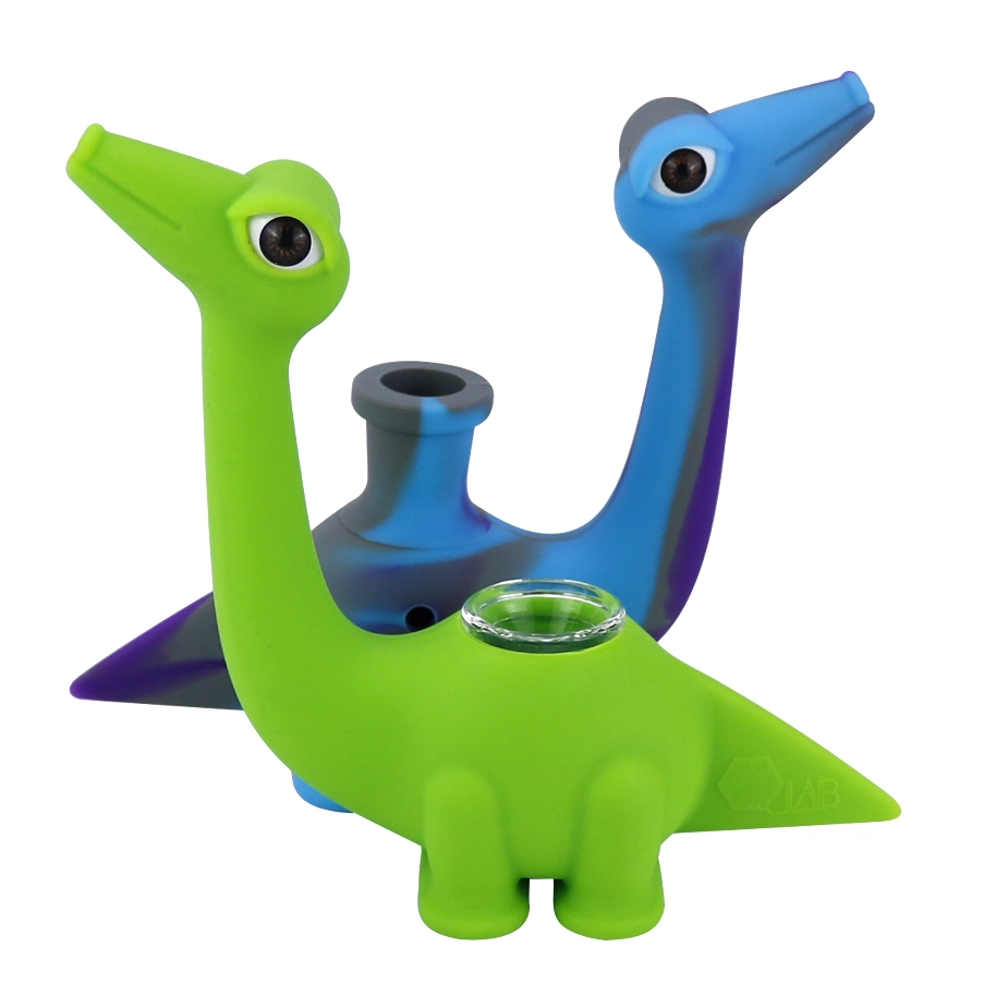 Hot Selling Silicone Dinosaur Tobacco Pipe with Free Bowl