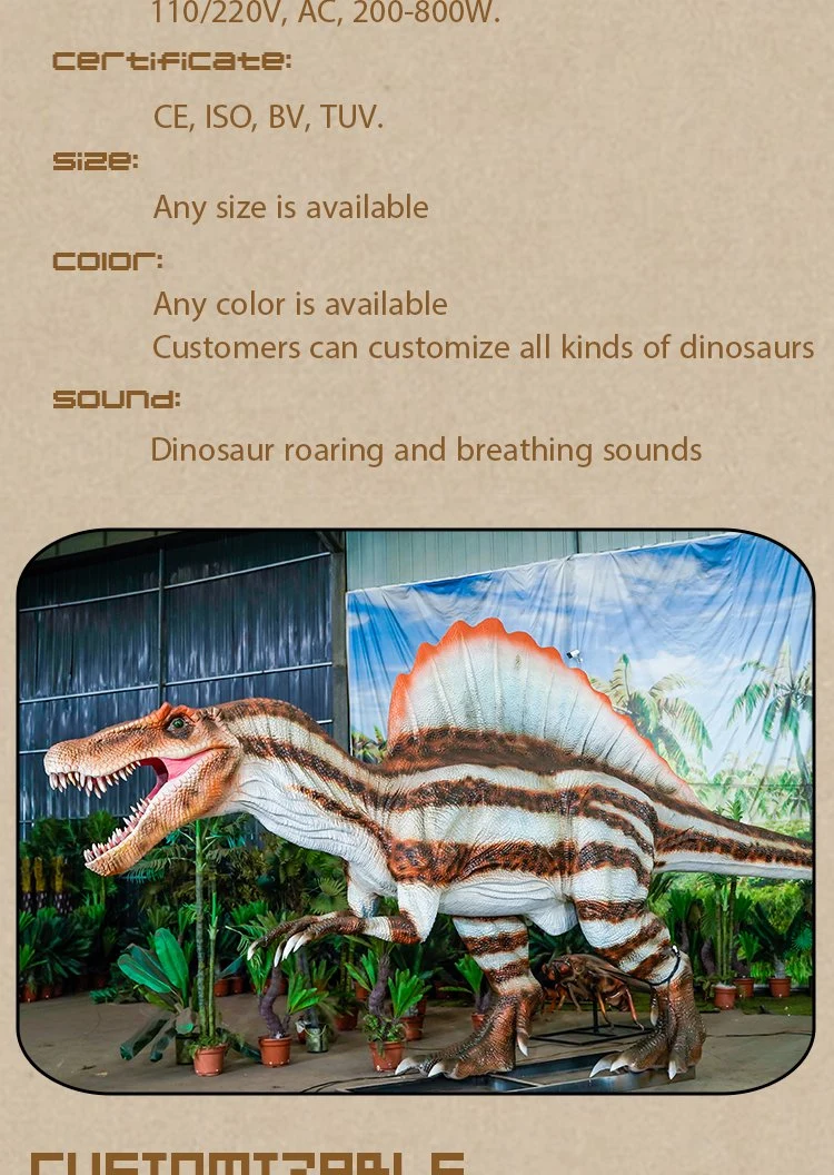 Spinosaurus Life Size Dinosaur Styles Jurassic Dinosaurs Ancient Animal Model Realistic Dinosaur Toys with Sound