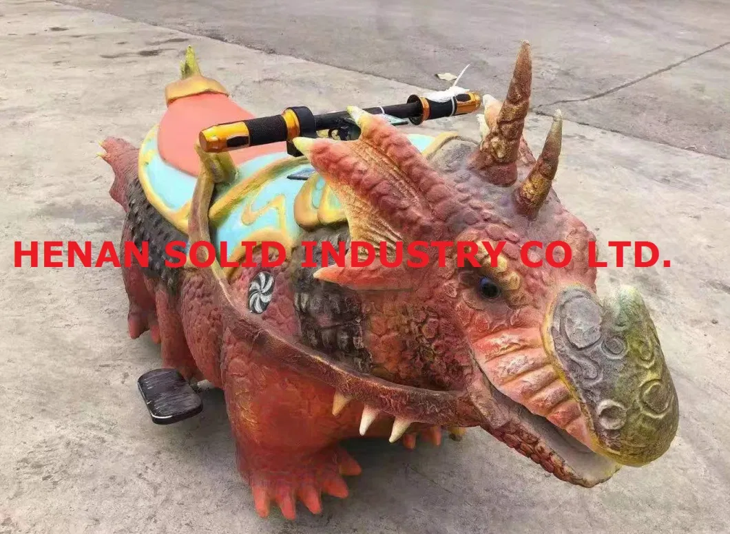 Dinosaur Rides Theme Park/Shopping Mall Triceratops Ride on Dinosaur