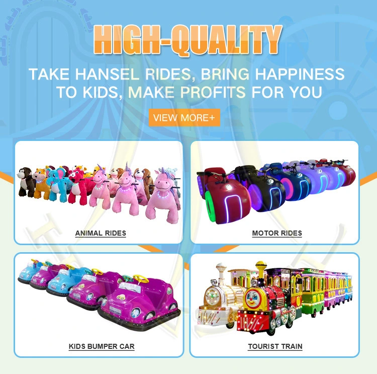 Hansel Stuffed Zoo Animal Scooter in Mall Animal Ride for Mall