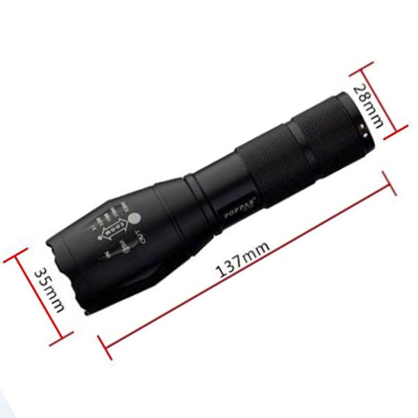 1000lumens CREE Xm-L T6 Zoom LED Rechargeable Torch